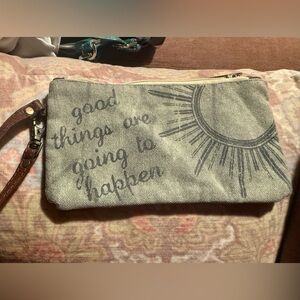 Stylish Beige Wristlet Clutch